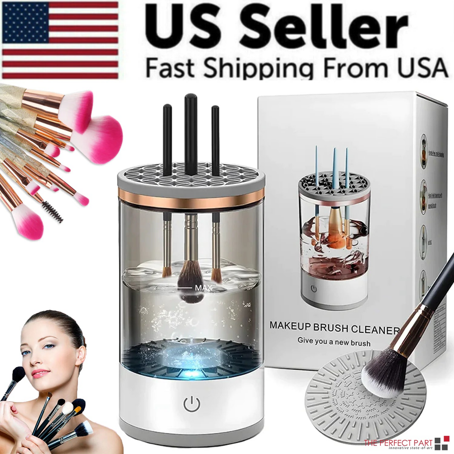 Automatic Brush Cleaner Electric Makeup Brush Cleaning Machine