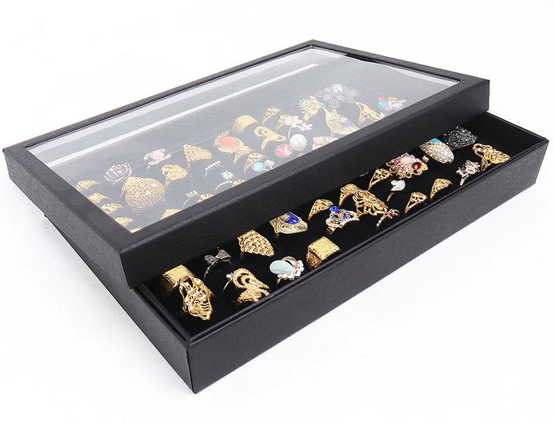 100 Slot Jewelry Ring Display Organizer Tray