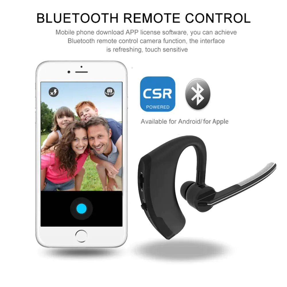 Bluetooth Earpiece Wireless Headset Noise Cancelling Headphones for Drivers & Truckers