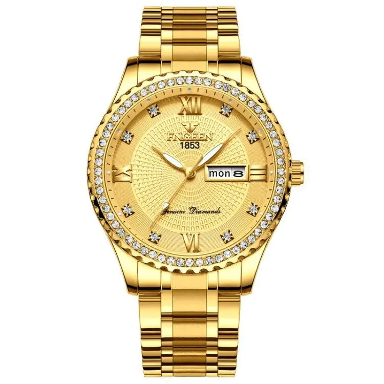 Waterproof Gold Men's Watch