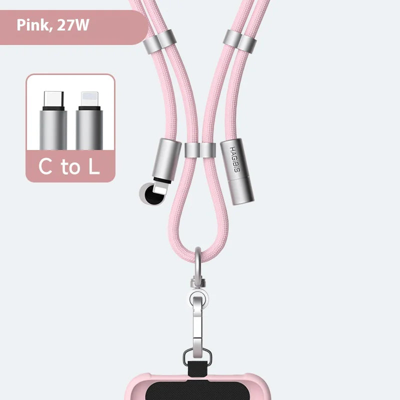 2-in-1 Phone Lanyard Charging Cable