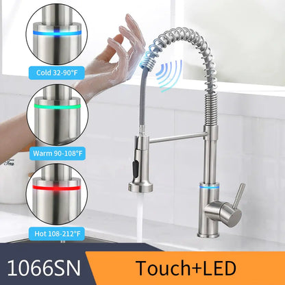 touch faucets kitchen