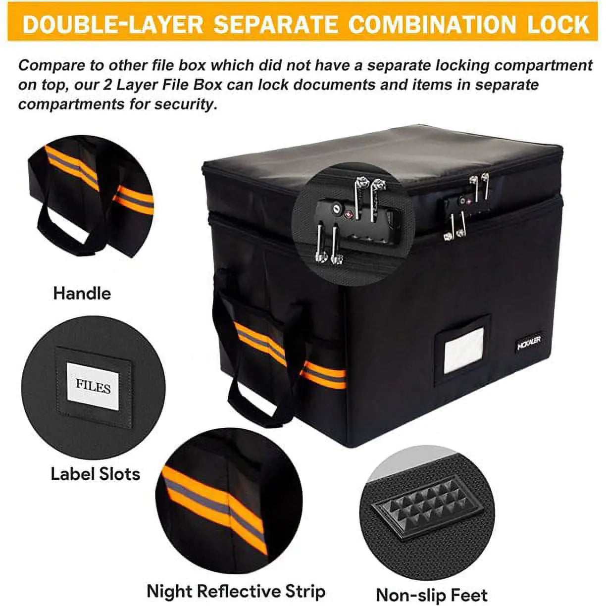 Fireproof Document Organizer with Lock