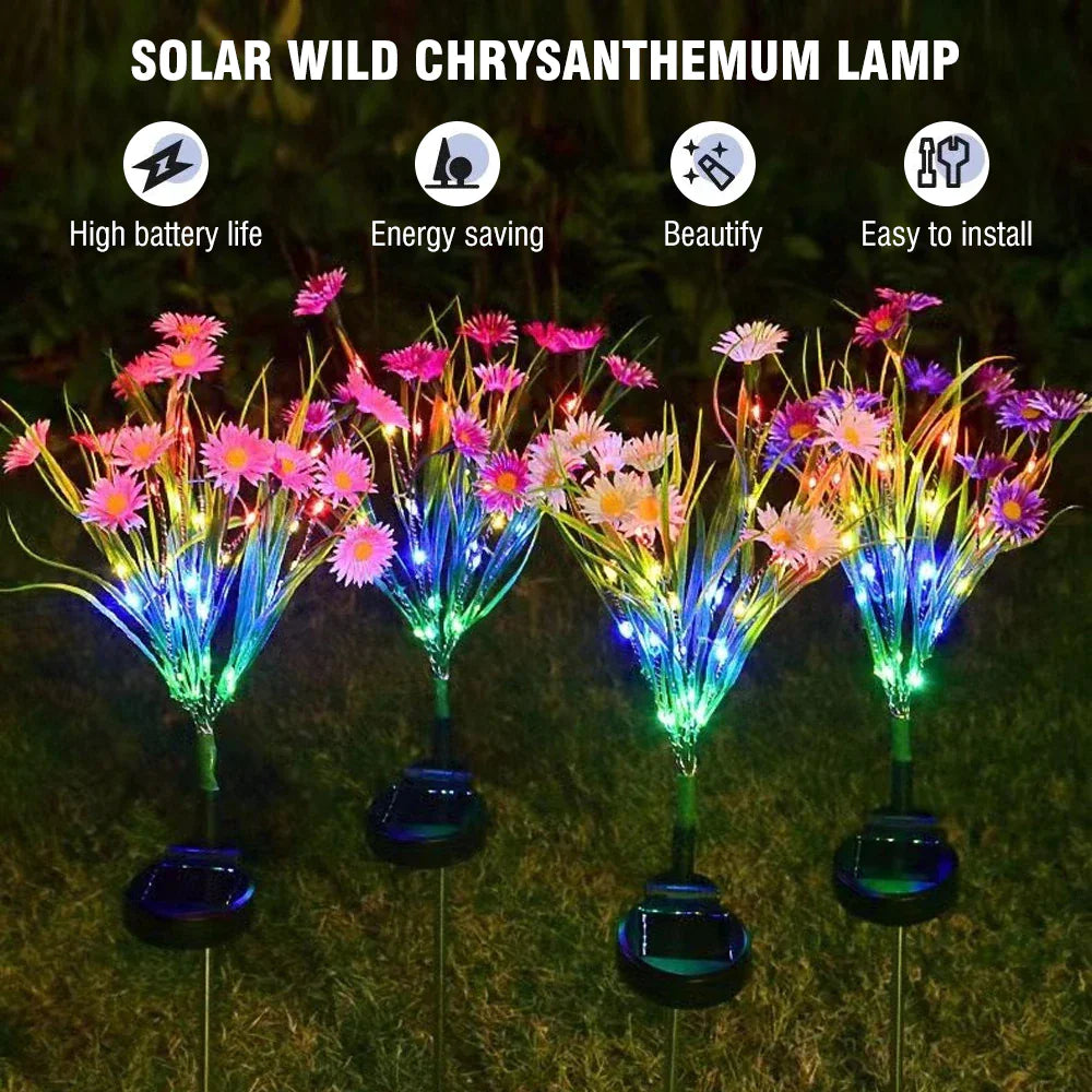 Solar Garden LED Flower Lights