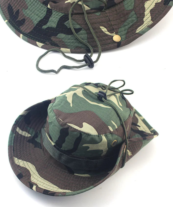 Outdoor Boonie Hat - Fishing, Hunting & Safari Wide Brim Sun Cap