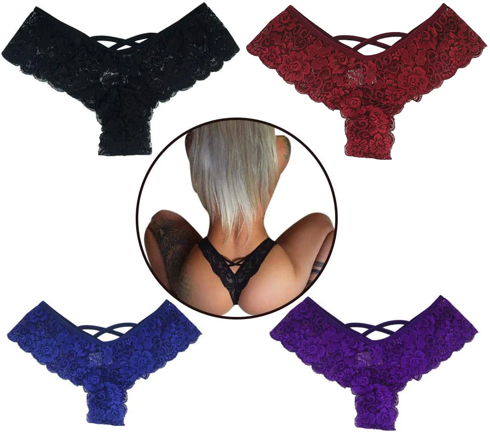 4 Pack Women Sexy Lace Underwear Lingerie