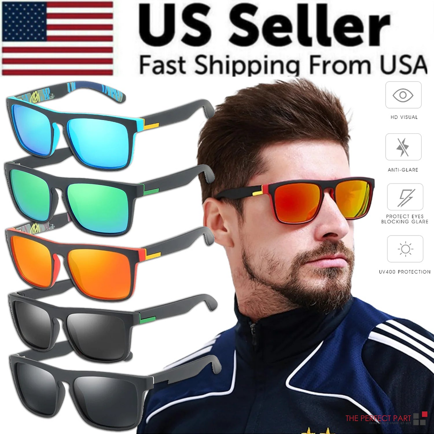 Square Polarized Sunglasses For Men & Women