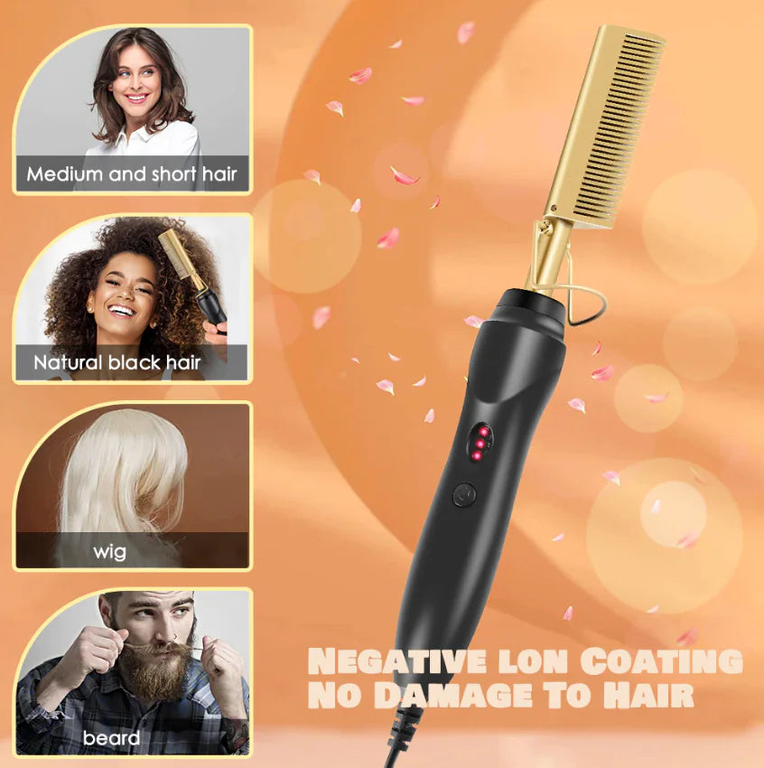 Hair Straightener Comb Pro Electric Beard Straightening Comb