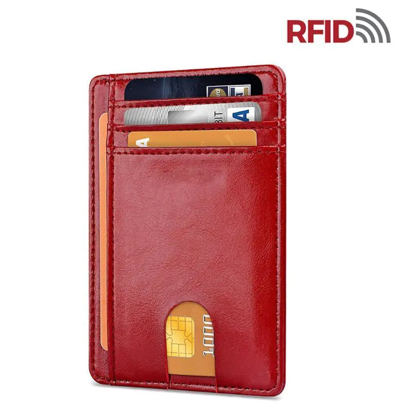 Slim RFID Leather Wallet – Minimalist & Secure