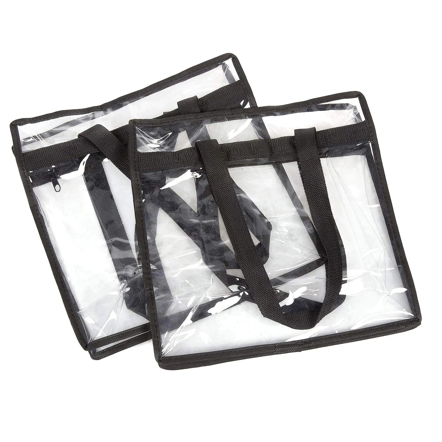 2x Clear PVC Tote Bags – Stadium-Ready & Stylish