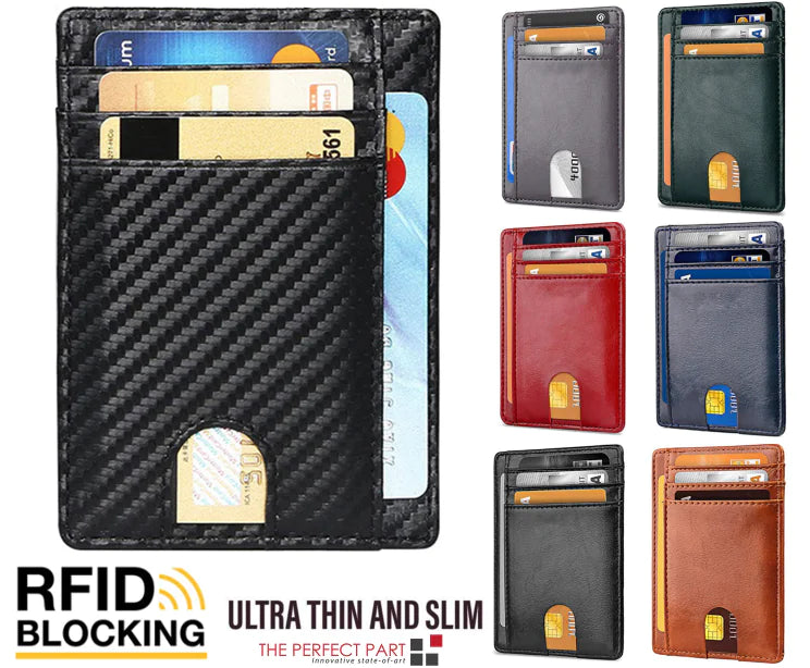 Slim RFID Leather Wallet – Minimalist & Secure