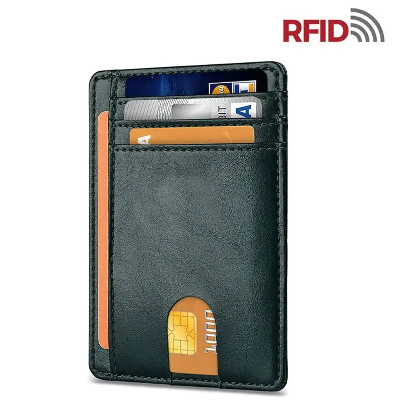 Slim RFID Leather Wallet – Minimalist & Secure