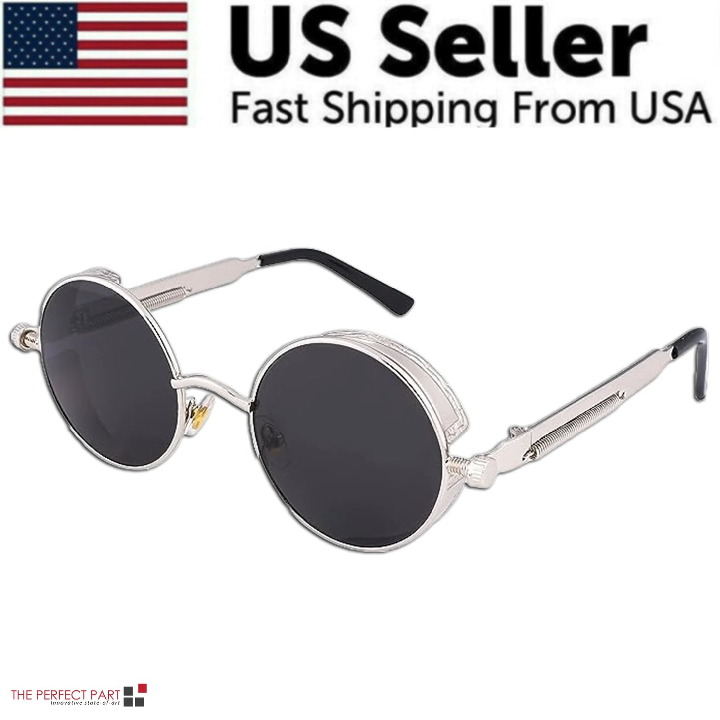 Retro Round Polarized Sunglasses- Men & Women