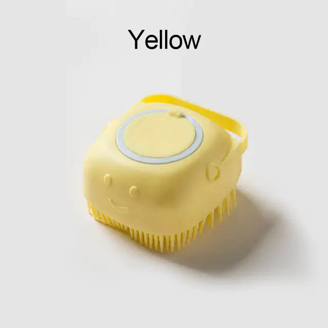 Yellow curry brush for dogs