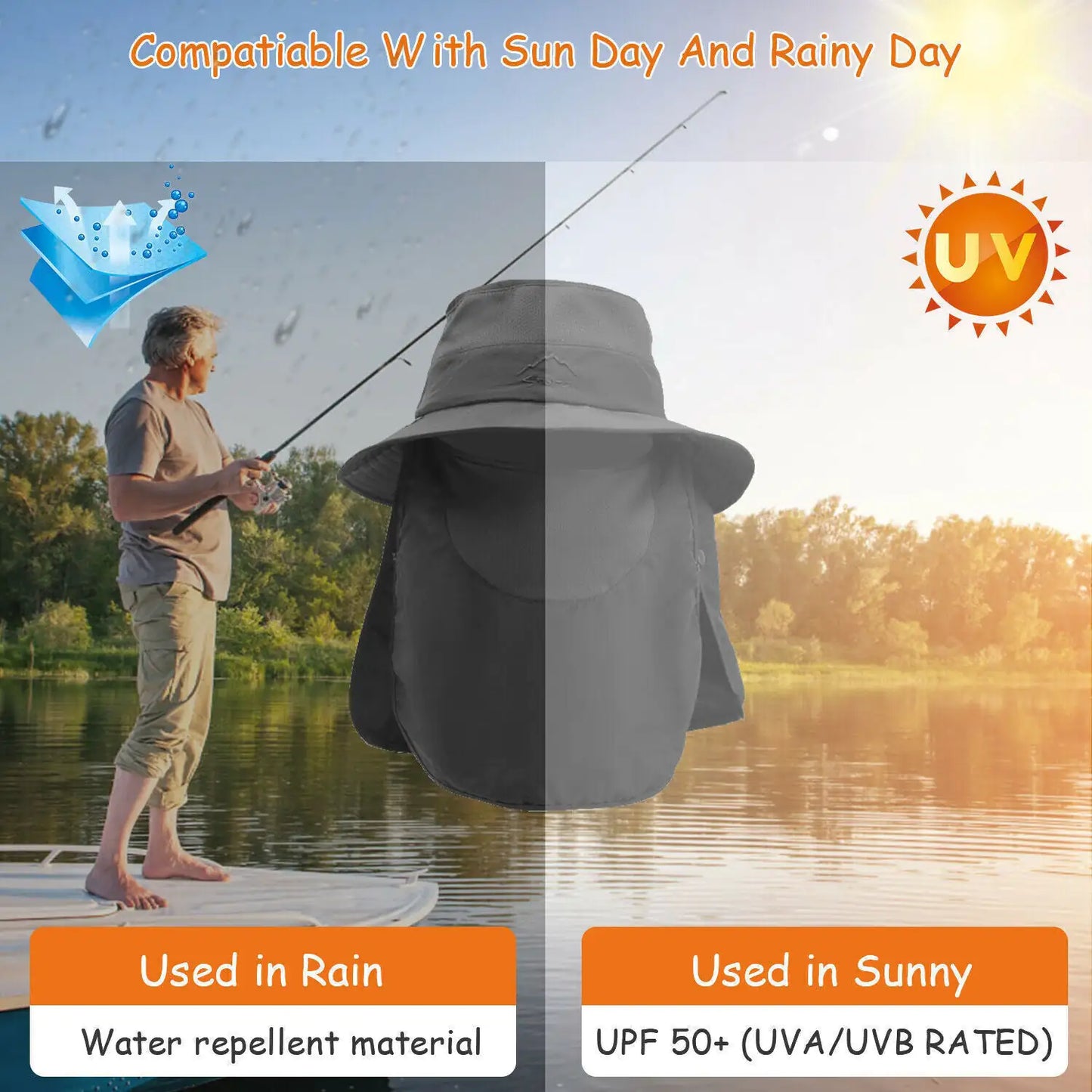 Men's UV Protection Wide Brim Sun Hat