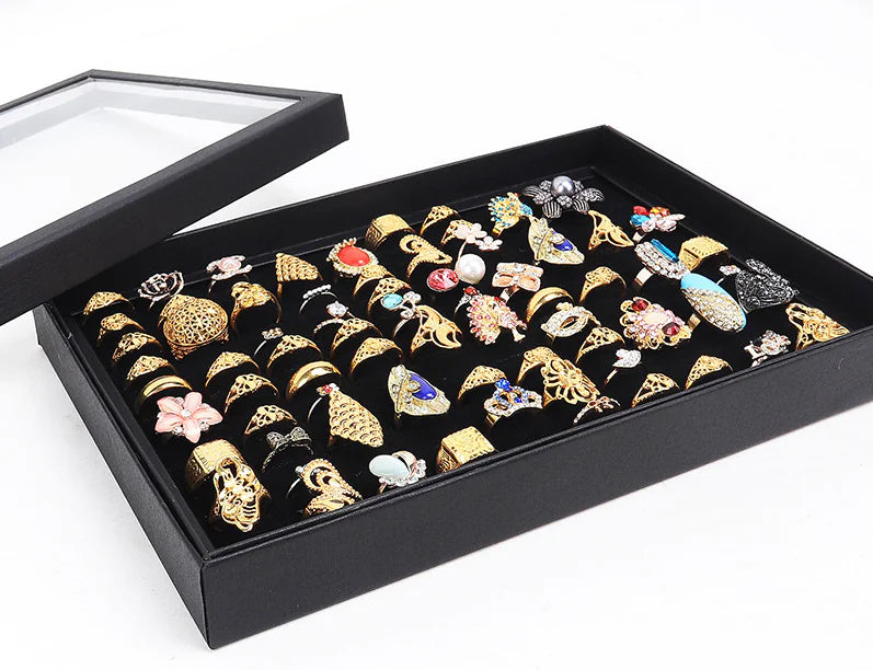 100 Slot Jewelry Ring Display Organizer Tray