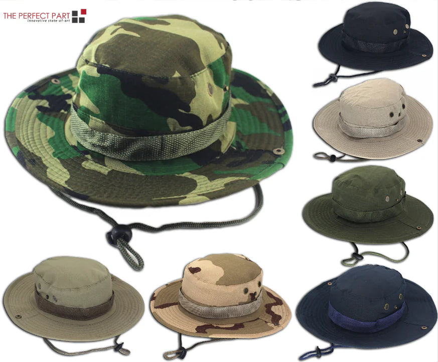 Outdoor Boonie Hat - Fishing, Hunting & Safari Wide Brim Sun Cap