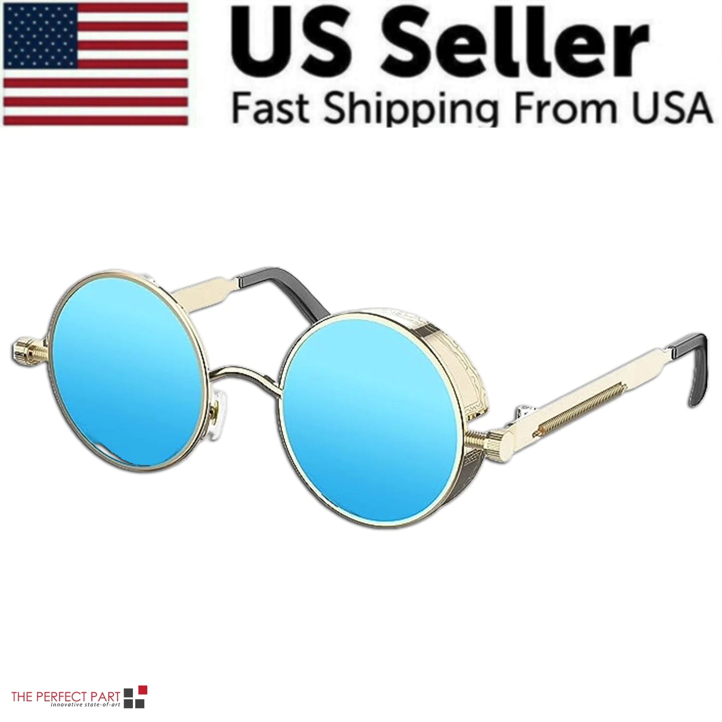 Retro Round Polarized Sunglasses- Men & Women