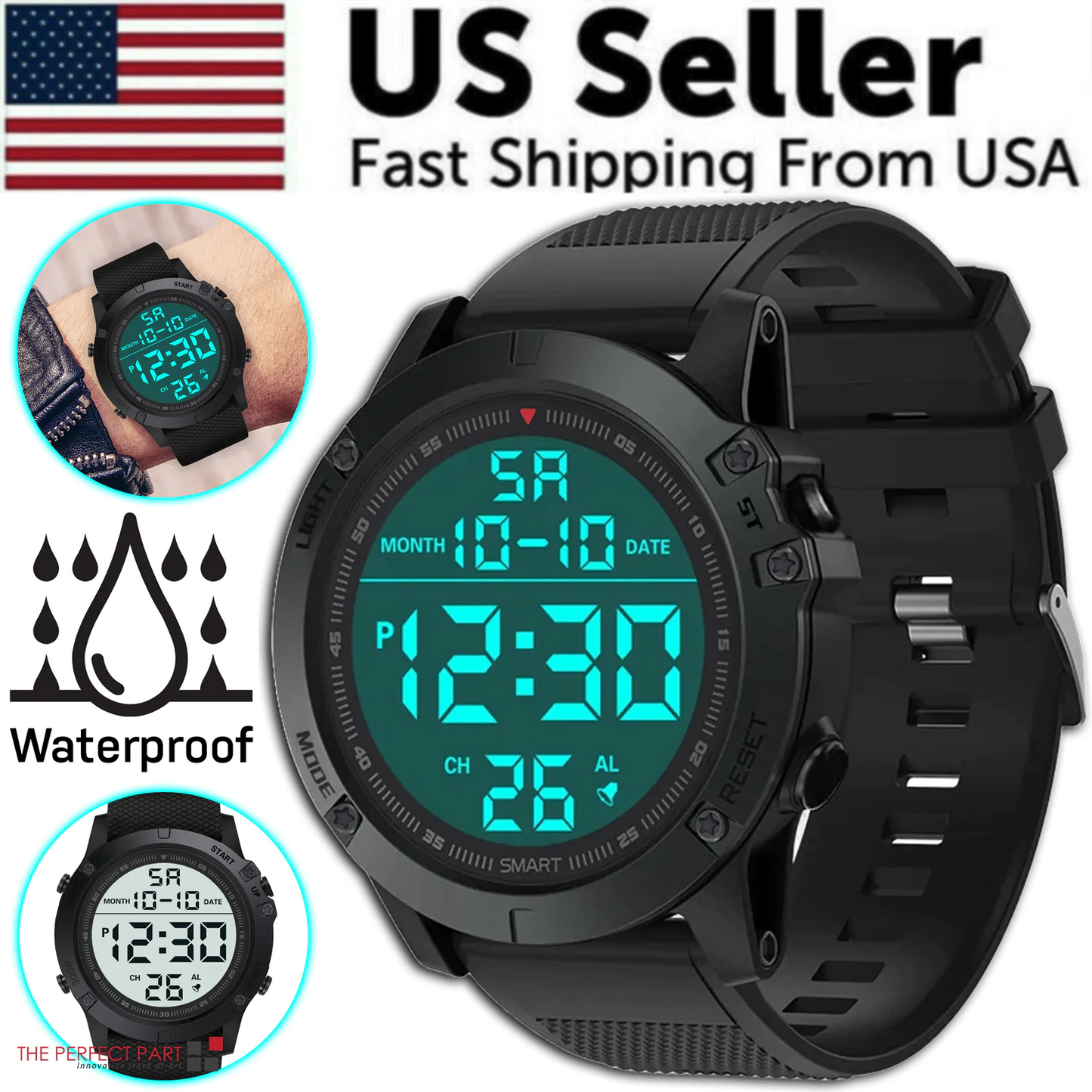 Waterproof Digital Sports Watch