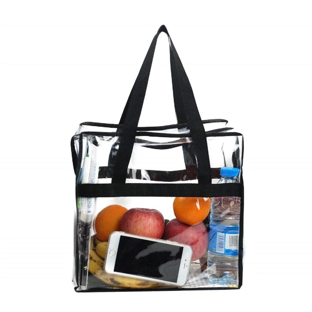 2x Clear PVC Tote Bags – Stadium-Ready & Stylish