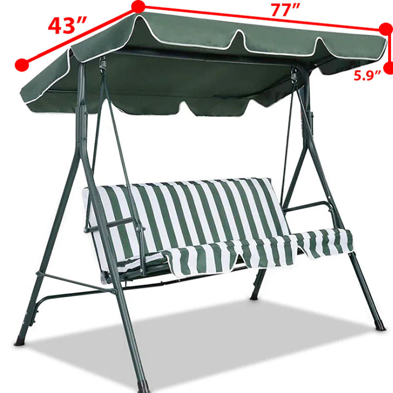 77"x43" Patio Swing Canopy Replacement Cover - Outdoor Porch Top