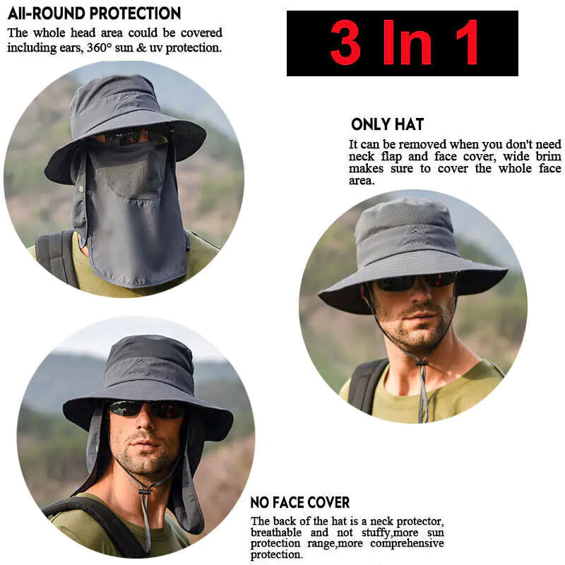 Men's UV Protection Wide Brim Sun Hat