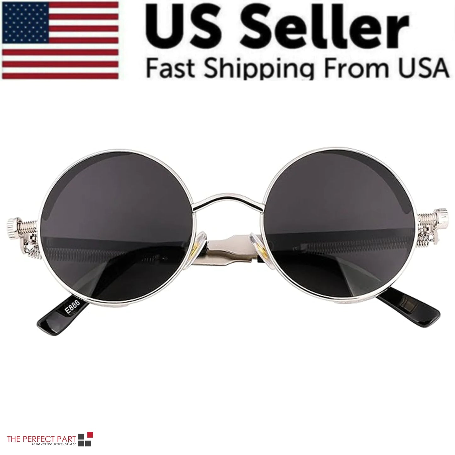 Retro Round Polarized Sunglasses- Men & Women