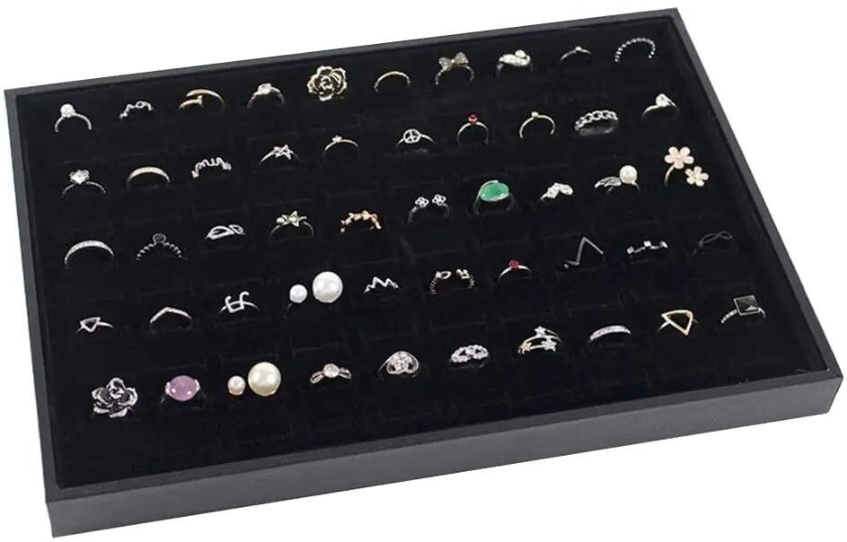 100 Slot Jewelry Ring Display Organizer Tray