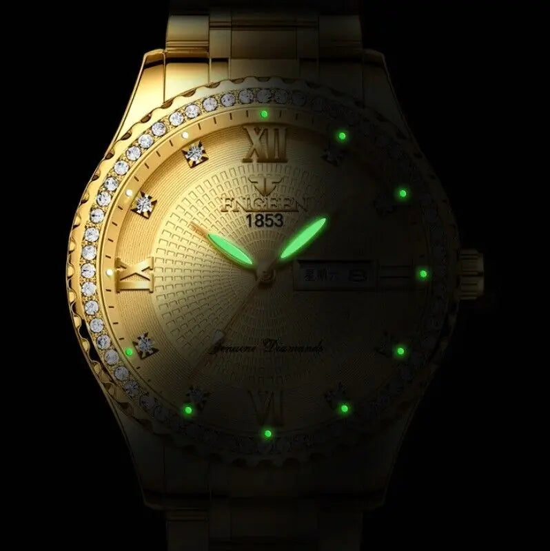 Waterproof Gold Men's Watch