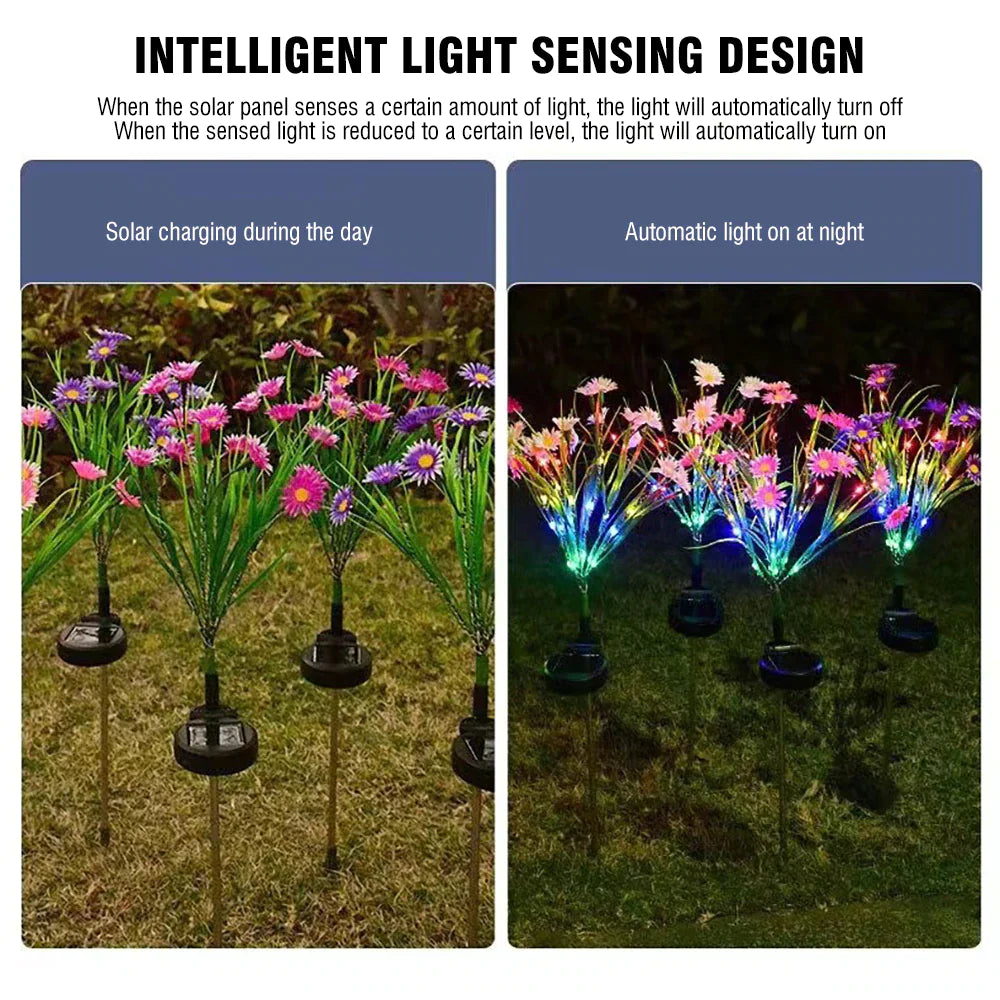 Solar Garden LED Flower Lights