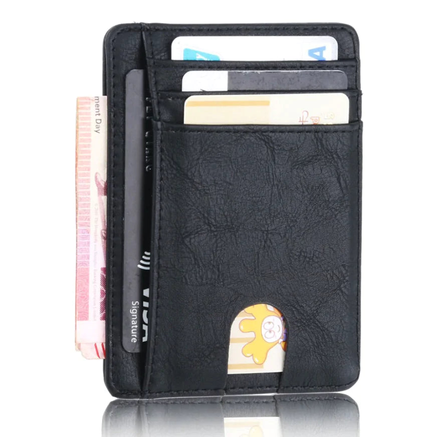 Slim RFID Leather Wallet – Minimalist & Secure