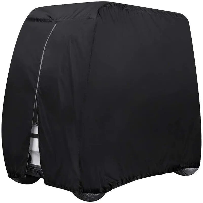 Waterproof 4-Passenger Golf Cart Cover with Zipper & Elastic Hem