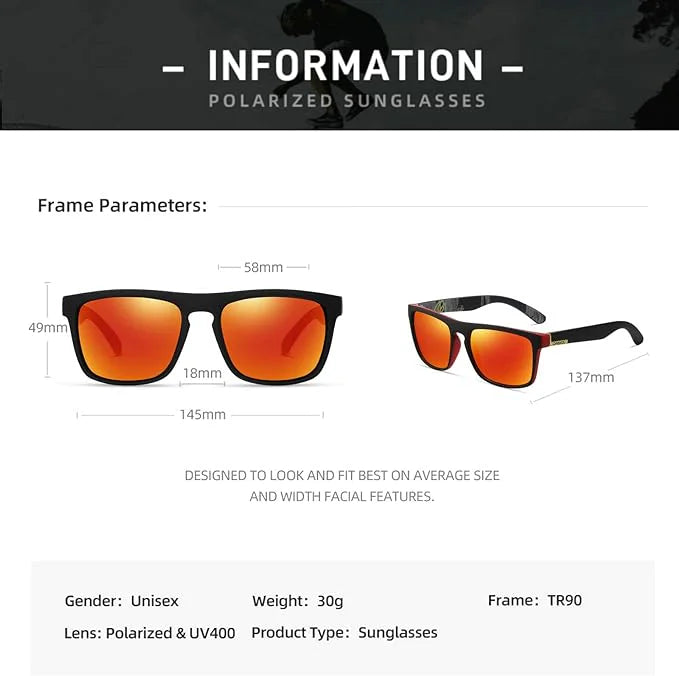 Square Polarized Sunglasses For Men & Women