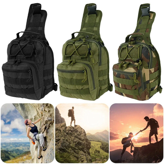 Men's Tactical Sling Backpack Molle Chest Pack – Outdoor Hiking, Travel & Military-Grade Shoulder Bag