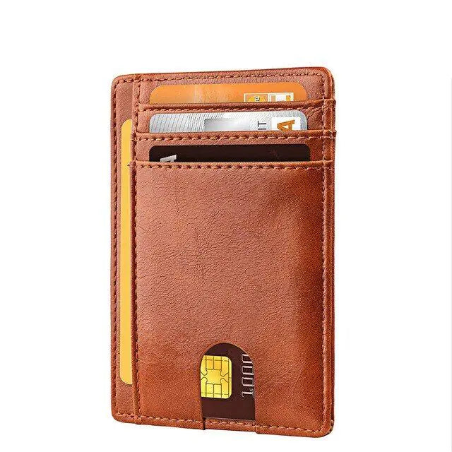 Slim RFID Leather Wallet – Minimalist & Secure