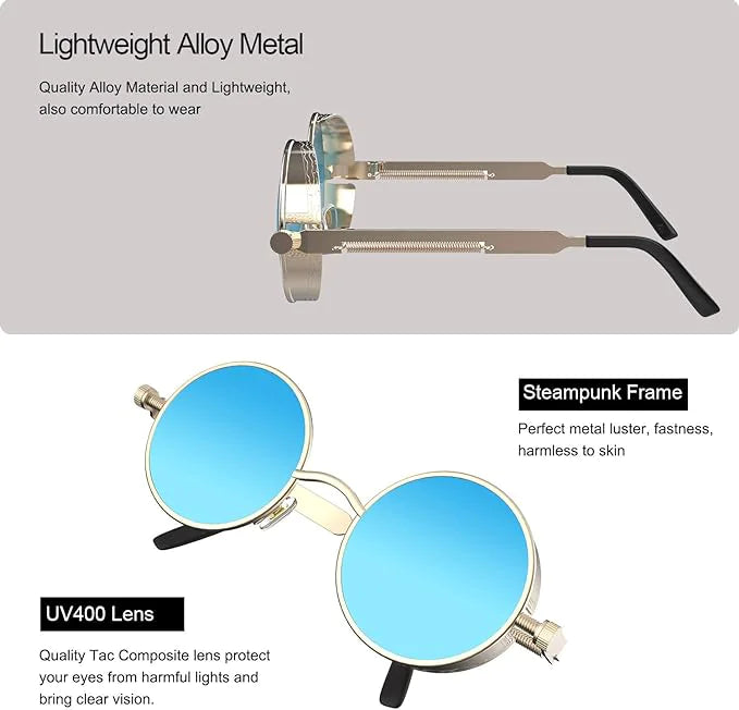 Retro Round Polarized Sunglasses- Men & Women