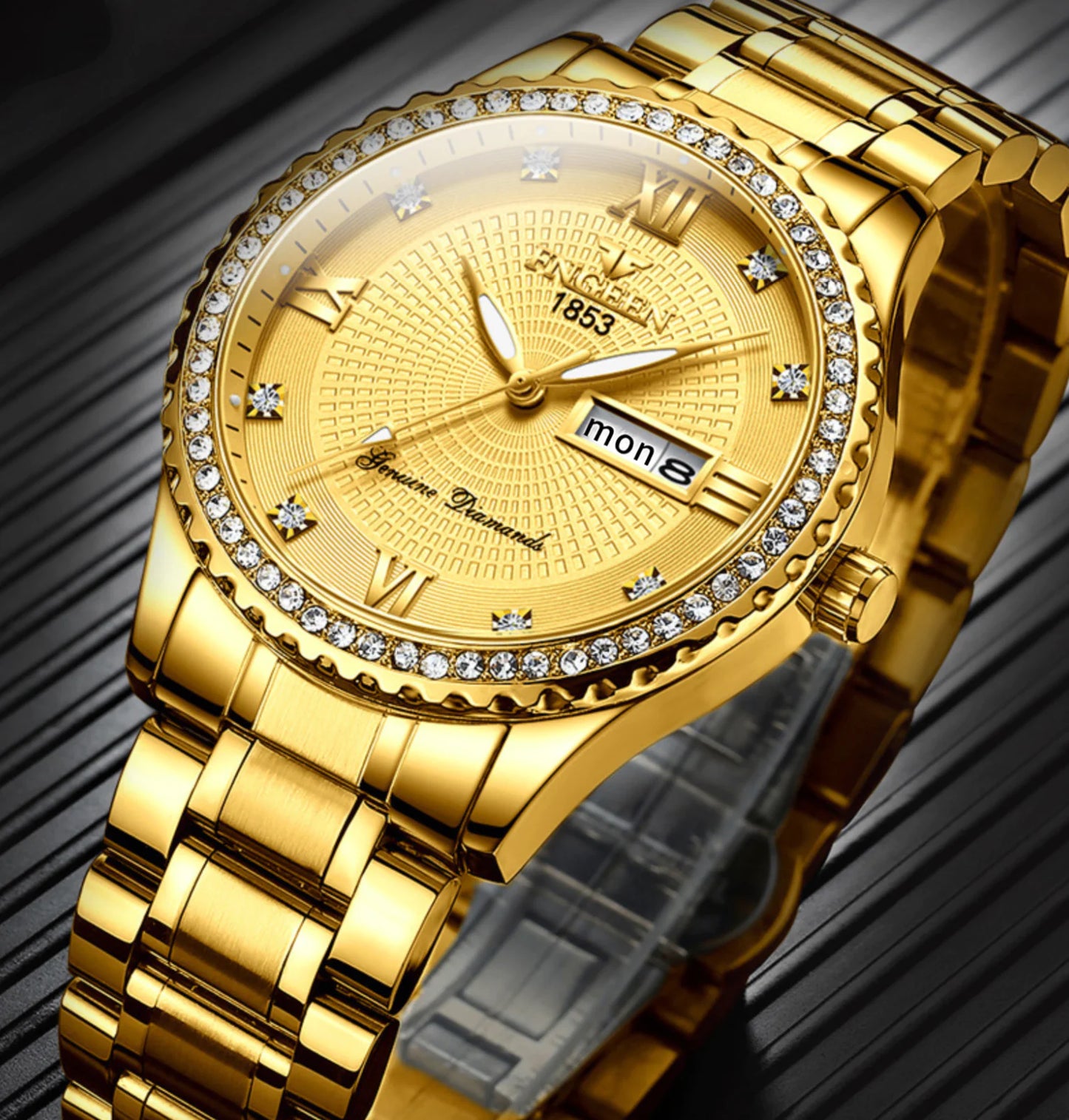 Waterproof Gold Men's Watch