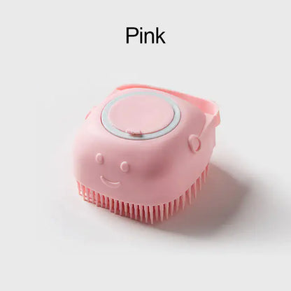 Pink curry brush for dogs