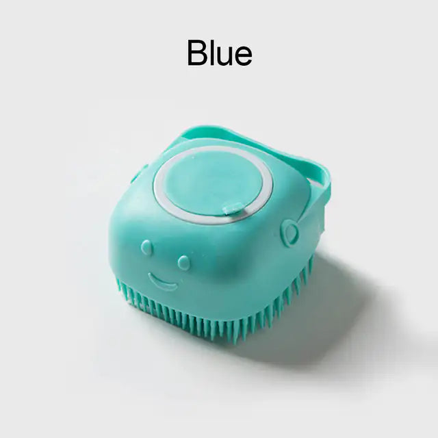 Blue curry brush for dogs