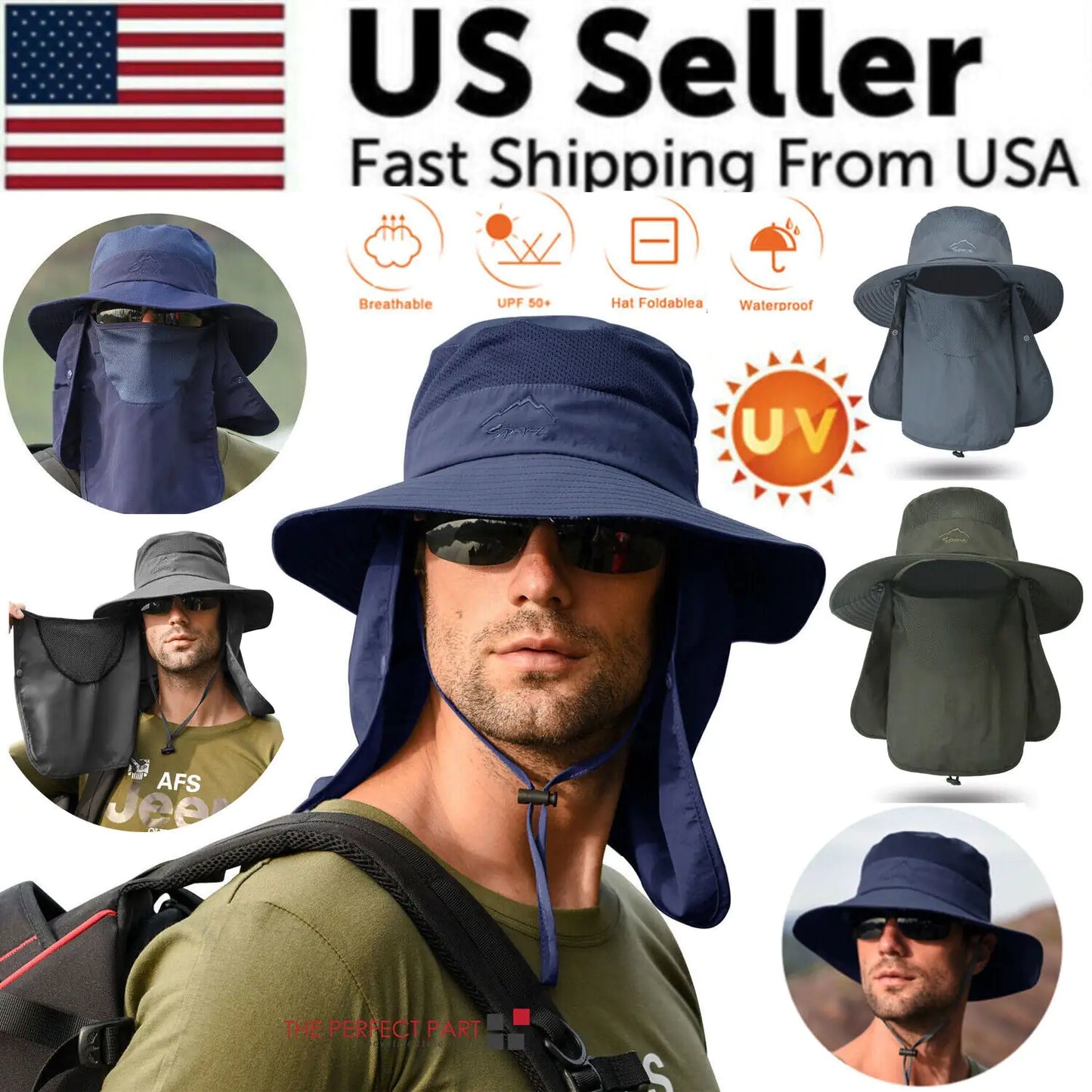 Men's UV Protection Wide Brim Sun Hat