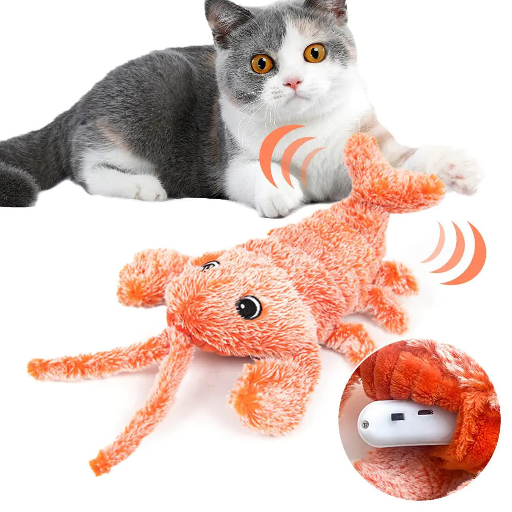 Jumping Shrimp Jelly Cat Toys