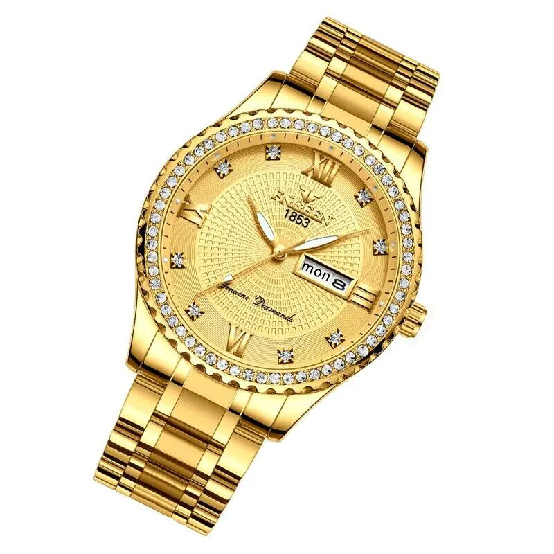 Waterproof Gold Men's Watch