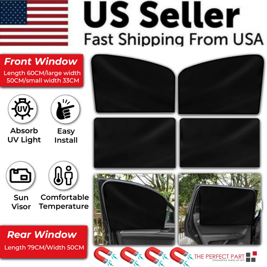 4X Magnetic Car Side Front Rear Window Sun Shade Cover