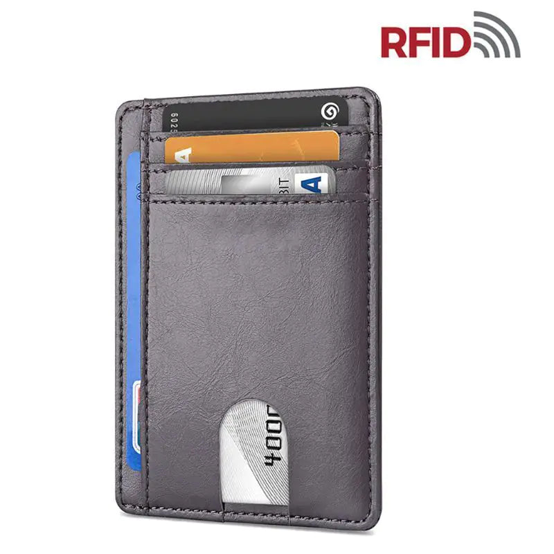 Slim RFID Leather Wallet – Minimalist & Secure