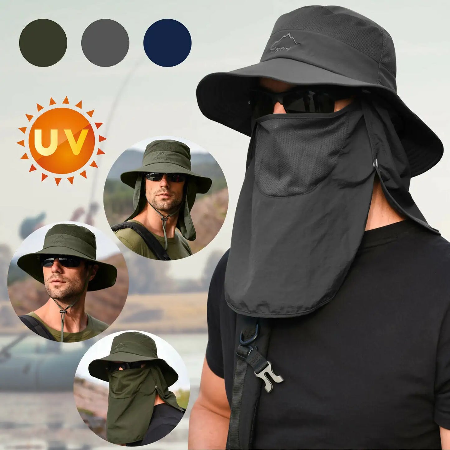 Men's UV Protection Wide Brim Sun Hat