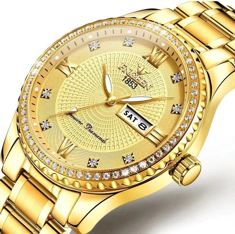 Waterproof Gold Men's Watch