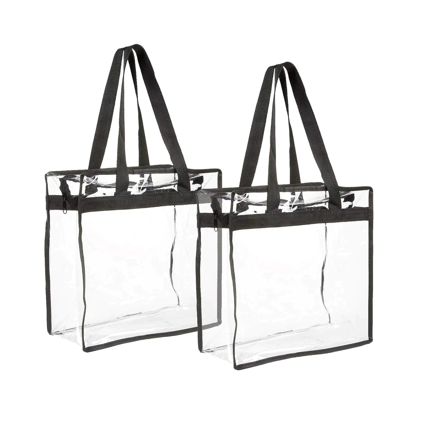 2x Clear PVC Tote Bags – Stadium-Ready & Stylish