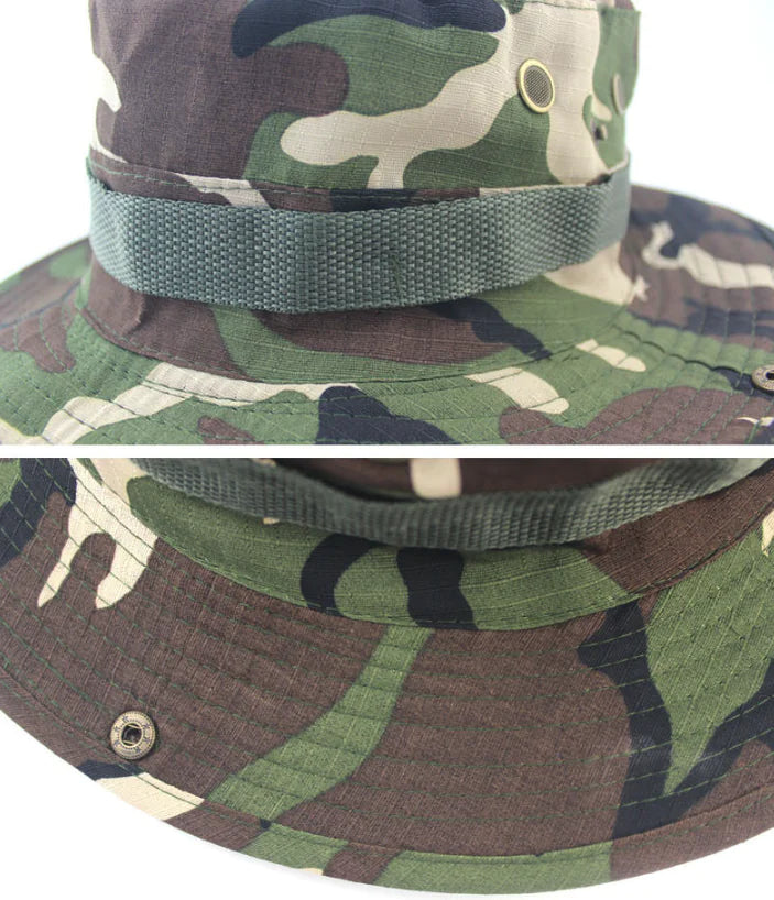 Outdoor Boonie Hat - Fishing, Hunting & Safari Wide Brim Sun Cap