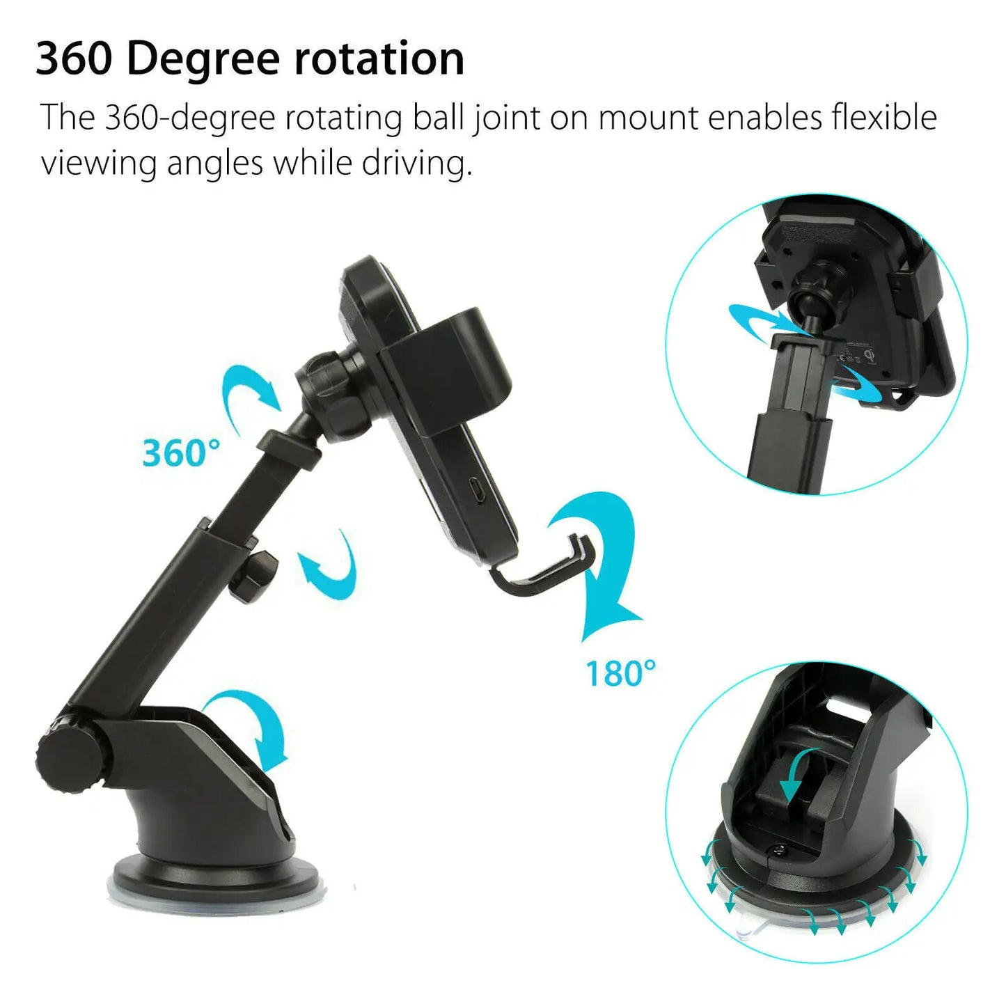 Qi Wireless Fast Charger Stand 2 in 1 For Cell Phone