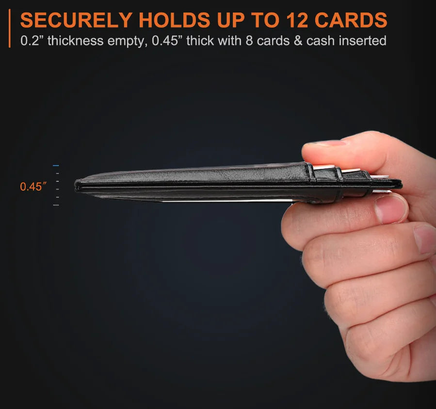 Slim RFID Leather Wallet – Minimalist & Secure